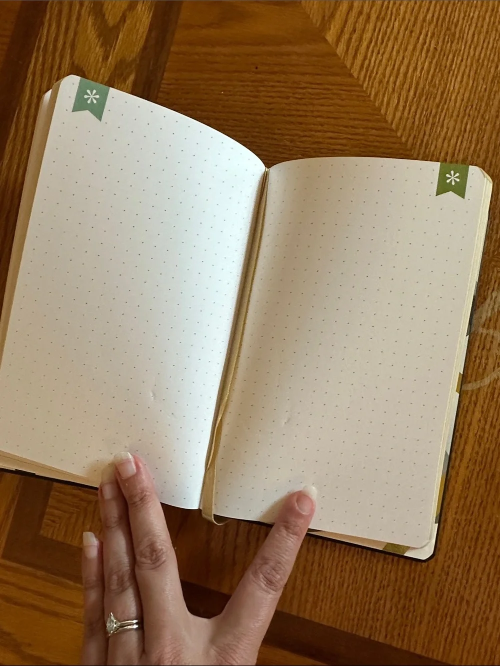 Erin Condren Black Dot Dotted Notebook with Fold Flower Accent